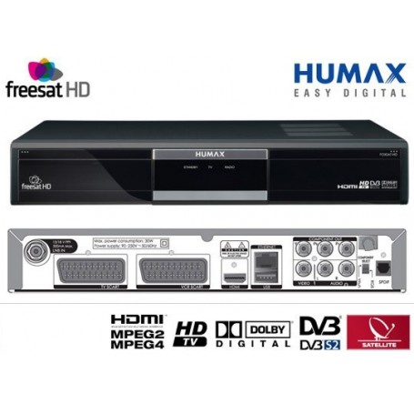 Humax Humax FREESAT HD TV RECEIVER FOXSAT-HD/GB TV Receiver with Remote control HDMI 