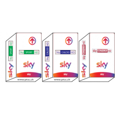 Sky Tv Italia Hd, Sky Calcio HD, Sky Sport HD, Sky movies HD, Sky It subscription card.