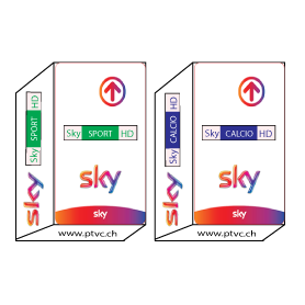 (2) Sky Italia, Sky Hd base, Sky Calcio HD, Sky Sport HD, Carte a puce, publiage