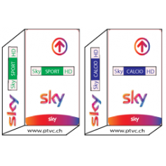 (2) Sky Italia, Sky Hd base, Sky Calcio HD, Sky Sport HD, Carte a puce, publiage