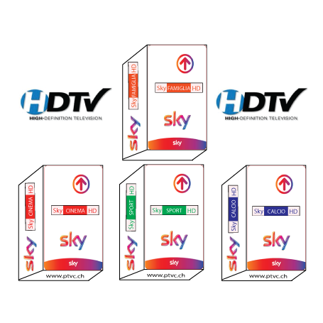 Anreisekarte für Sky Italien Monatliche Zahlung Sky Tv Italia Hd, Famiglia, Calcio, Sport HD, Kino