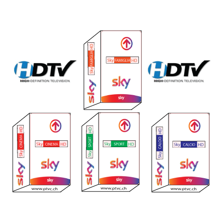 Tarjeta de acceso para Sky Italia pago mensual Sky Tv Italia Hd, Famiglia, Calcio, Sport HD, Cine