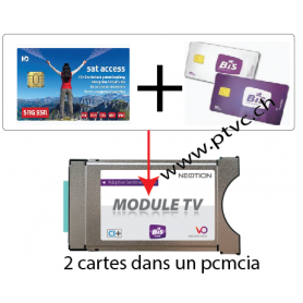 Pcmcia Viaccess secure ready, pour carte Suisse Sat Access et Dual BIS READY 12 mois